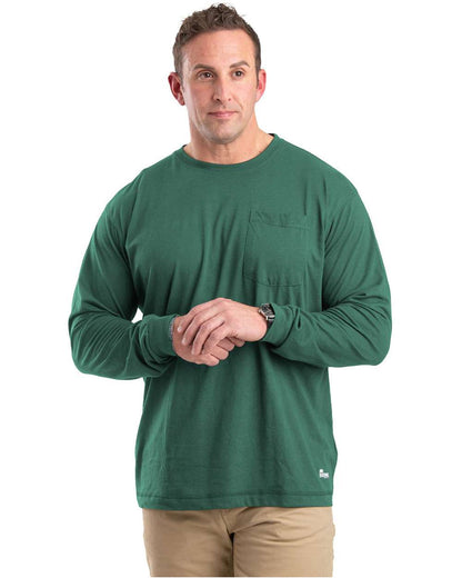 Berne Apparel Unisex Tall Performance Long Sleeve Pocket T-Shirt BSM39T #colormdl_Pine