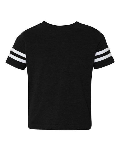 Rabbit Skins Toddler Football Fine Jersey Tee 3037 #color_Black Solid/ White