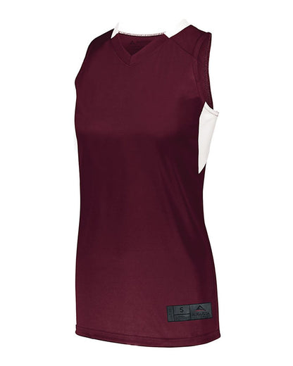 Augusta Sportswear Women's Step-Back Basketball Jersey 1732 #color_Maroon/ White