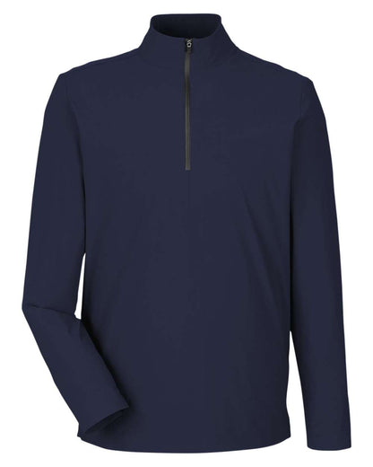 Devon & Jones Men's CrownLux Performance® Windsor Welded Quarter-Zip Pullover DG410 #color_Navy