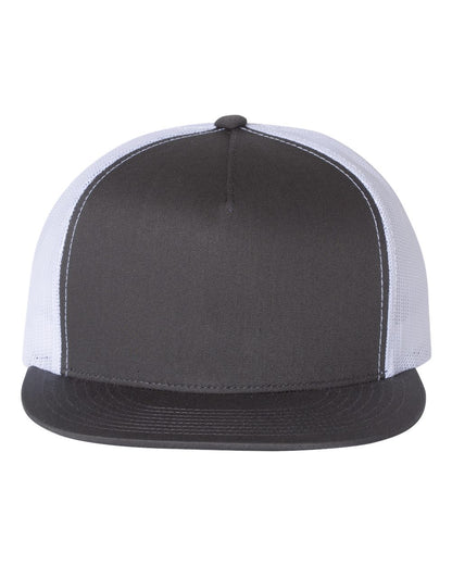 YP Classics Five-Panel Classic Trucker Cap 6006 #color_Charcoal/ White