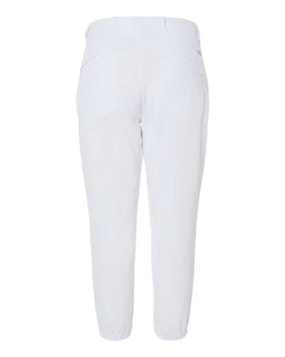 Alleson Athletic Women's Belt Loop Fast-Pitch Pants 605PBW #color_White