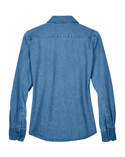 Harriton Women's Denim Shirt M550W #color_Light Denim