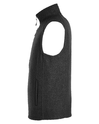 North End Men's Aura Sweater Fleece Vest NE714 #color_Black/ Black