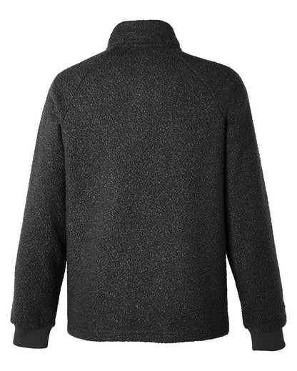 North End Men's Aura Sweater Fleece Quarter-Zip Pullover NE713 #color_Black/ Black