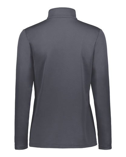 Holloway Women's Prism Bold Quarter-Zip Pullover 222791 #color_Carbon/ White