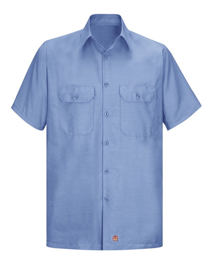 Red Kap Men's Ripstop Short Sleeve Work Shirt SY60 #color_Light Blue