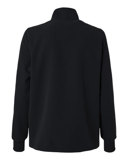 Jaanuu Women's Ceri Essential Full-Zip 6-Pocket Scrub Jacket W60001 #color_Black