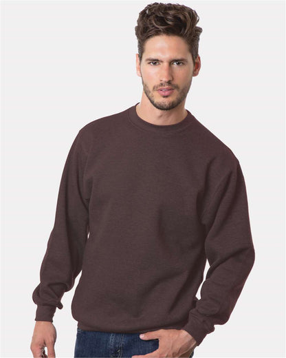 Bayside USA-Made Crewneck Sweatshirt 1102 #colormdl_Chocolate