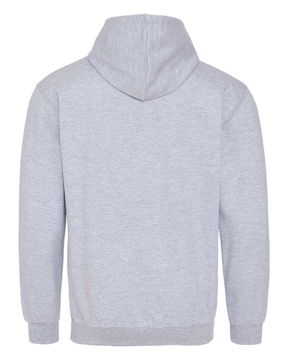 AWDis Unisex Midweight Varsity Contrast Hooded Sweatshirt JHA003 #color_Heather Grey/ French Navy
