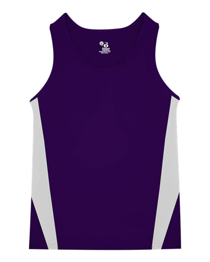 Alleson Athletic Youth Stride Singlet 2667 #color_Purple/ White