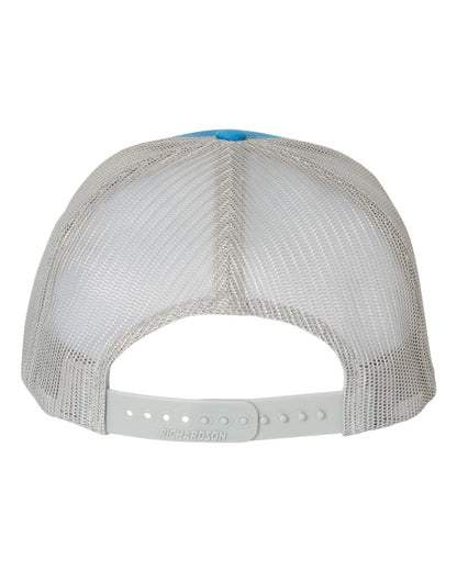 Richardson Five-Panel Trucker Cap 112FP #color_Cobalt Blue/ Grey