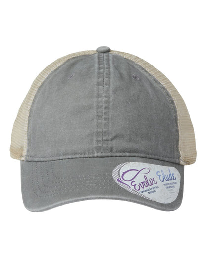 Infinity Her Women's Washed Mesh-Back Cap TESS #color_Light Grey/ Polka Dots