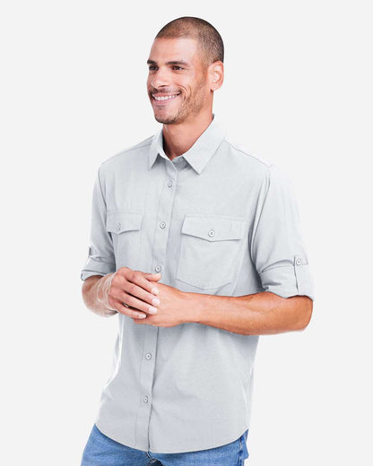 CORE365 Men's Ultra UVP® Marina Shirt CE510L #colormdl_Platinum