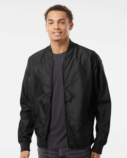 Independent Trading Co. Unisex Lightweight Bomber Jacket EXP52BMR #colormdl_Black