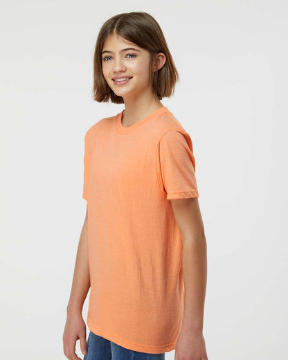 Tultex Youth Fine Jersey T-Shirt 235 #colormdl_Heather Cantaloupe