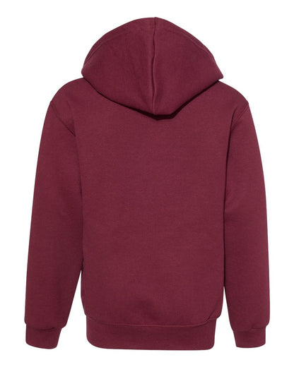 JERZEES Youth NuBlend® Full-Zip Hooded Sweatshirt 993BR #color_Maroon