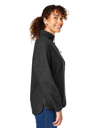 North End Women's Aura Sweater Fleece Quarter-Zip Pullover NE713W #colormdl_Black/ Black