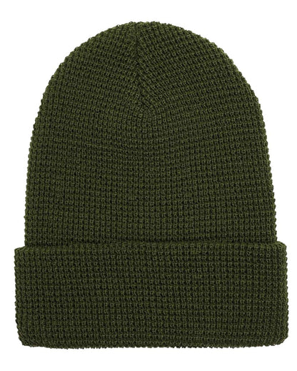 YP Classics Waffle Cuffed Beanie 2501KC #color_Olive Green