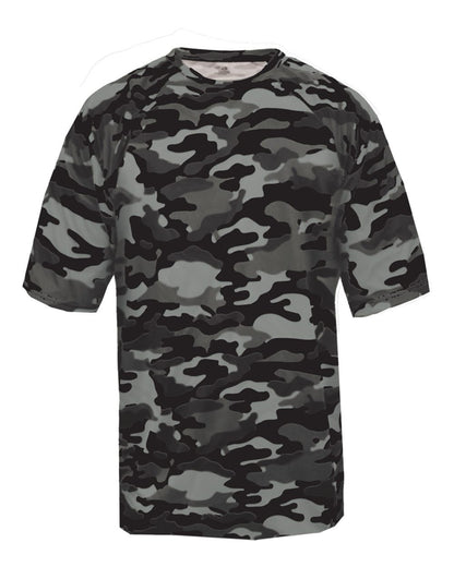 Badger Men's Camo T-Shirt 4181 #color_Black