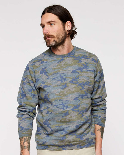 LAT Unisex Elevated Fleece Crewneck Sweatshirt 6925 #colormdl_Vintage Camo