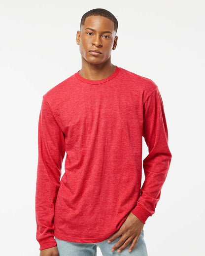 Tultex Heavyweight Jersey Long Sleeve T-Shirt 291 #colormdl_Heather Red