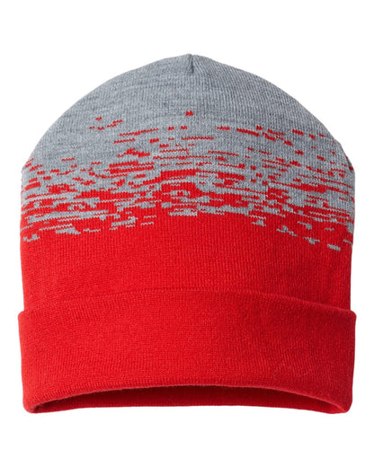 CAP AMERICA USA-Made Static Cuffed Beanie RKS12 #color_True Red/ Heather