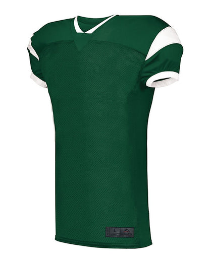 Augusta Sportswear Youth Slant Football Jersey 9583 #color_Dark Green/ White