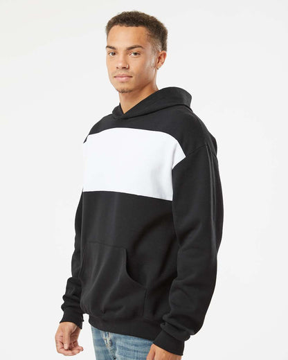 JERZEES Unisex Nublend® Billboard Hooded Sweatshirt 98CR #colormdl_Black Ink/ White