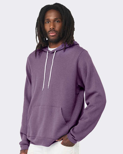 BELLA + CANVAS Sponge Fleece Hoodie 3719 #colormdl_Heather Team Purple