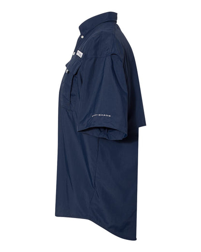 Columbia Men's PFG Bahama™ II Short Sleeve Shirt 212464 #color_Collegiate Navy