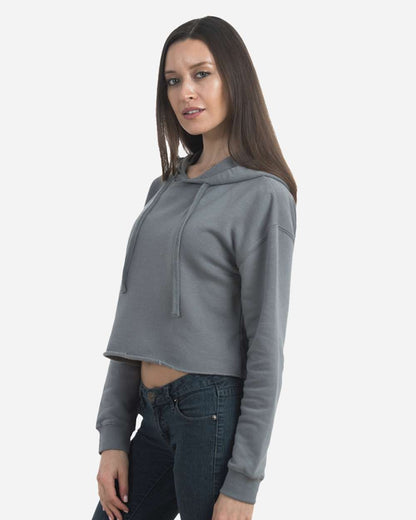 Lane Seven Women's Cropped Fleece Hooded Sweatshirt LS12000 #colormdl_Storm