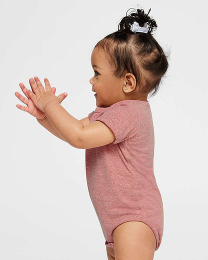 Rabbit Skins Infant Harborside Mélange Bodysuit 4491 #colormdl_Mauvelous Melange