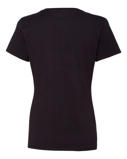Hanes Women's Perfect-T V-Neck T-Shirt S04V #color_Black