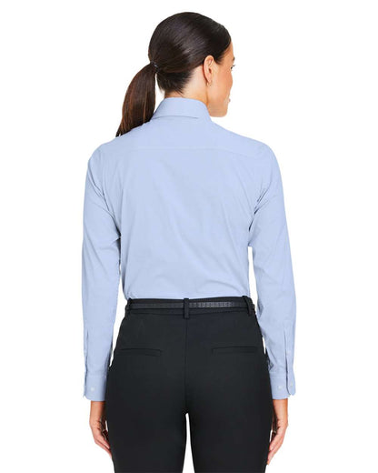 Devon & Jones Women's CrownLux Performance® Microstripe Dress Shirt DG537W #colormdl_French Blue/ White