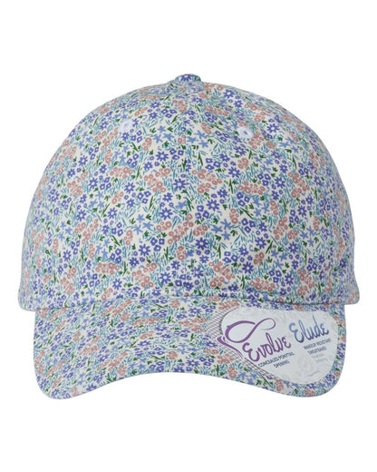 Infinity Her Women's Garment-Washed Fashion Print Cap HATTIE #color_Light Pink/ Floral