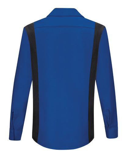 Red Kap Women's Performance Plus Long Sleeve Shop Shirt with Oilblok Technology SY31 #color_Royal Blue/ Black