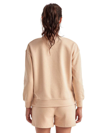 TriDri Women's Billie Side-Zip Crewneck Sweatshirt TD600 #colormdl_Nude
