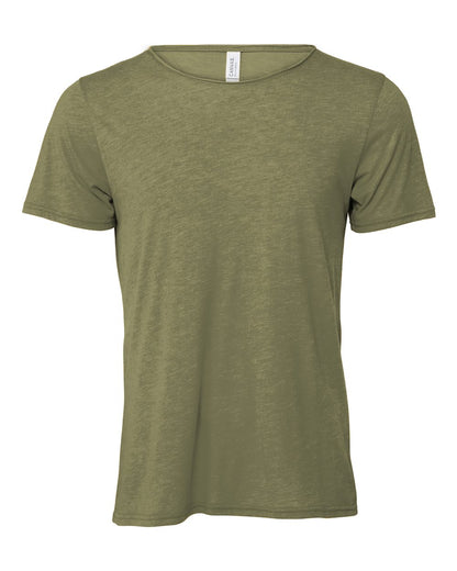 BELLA + CANVAS FWD Fashion Triblend Raw Neck Tee 3414 #color_Olive Triblend