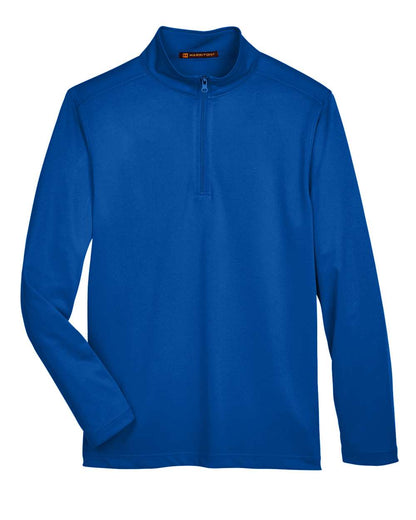 Harriton Men's Advantage Snag Protection Plus Quarter-Zip Pullover M748 #color_True Royal