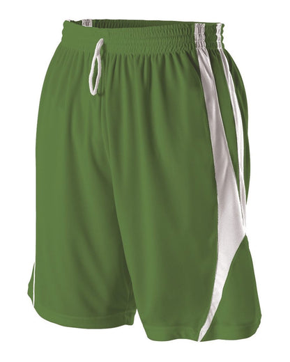 Alleson Athletic Reversible Basketball Shorts 54MMP #color_Kelly/ White