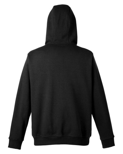 Harriton Unisex ClimaBloc™ Lined Heavyweight Hooded Sweatshirt M711 #color_Black