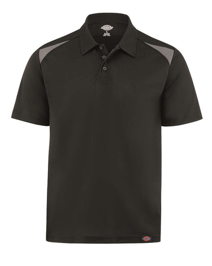 Dickies Team Performance Short Sleeve Work Shirt LS66 #color_Black/ Smoke