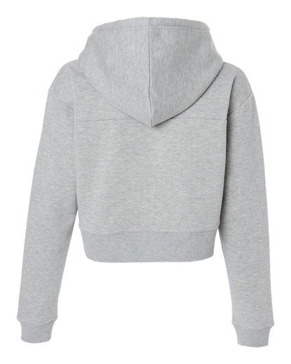 Boxercraft Women's Cropped Fleece Hooded Sweatshirt BW5404 #color_Oxford Heather