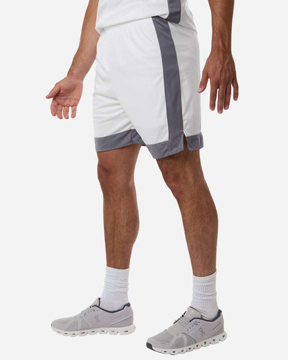 Augusta Sportswear Unisex Match-Up Basketball Shorts 6889 #colormdl_White/ Graphite