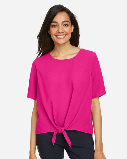Devon & Jones Women's Perfect Fit™ Tie Front Blouse DP617W #colormdl_Crown Raspberry