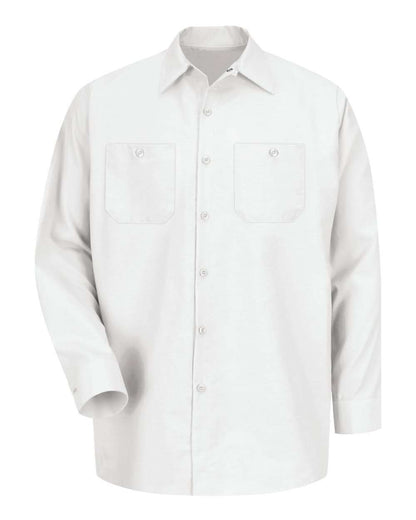 Red Kap Men's Tall Industrial Long Sleeve Work Shirt SP14T #color_White