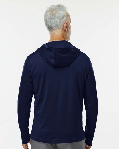 Adidas Men's Lightweight Quarter-Zip Hooded Pullover A596 #colormdl_Collegiate Navy