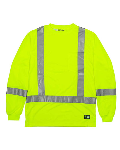 Berne Apparel Men's Hi-Vis Class 3 Performance Pocket T-Shirt HVK013 #color_Yellow