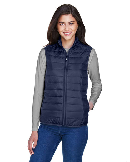 CORE365 Women's Prevail Packable Puffer Vest CE702W #colormdl_Classic Navy